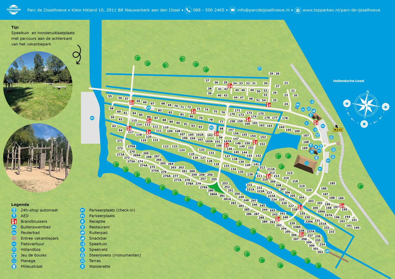 Kaart van Parc de IJsselhoeve