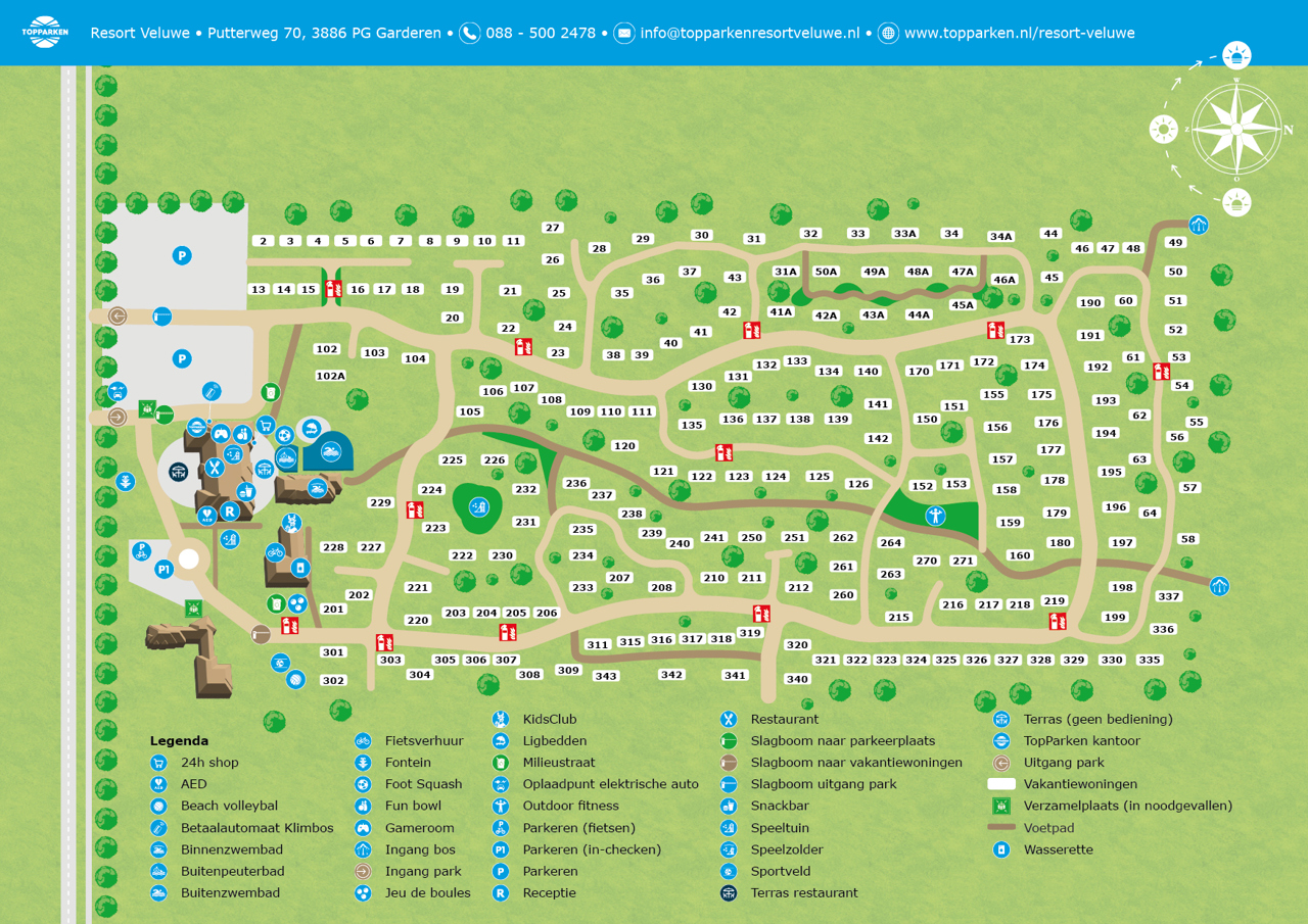 Plattegrond van Resort Veluwe