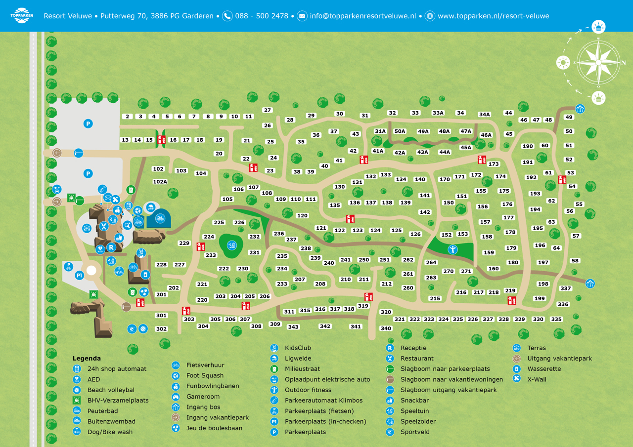 Plattegrond van Resort Veluwe